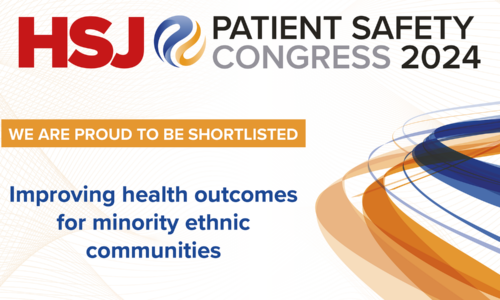 Community-based project shortlisted for HSJ Patient Safety Awards
